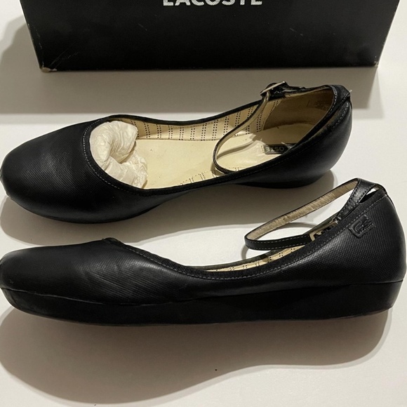 Lacoste Shoes | Lacoste Black Ballet Flats | Color: Black | Size: 8.5 | Loydacarolina's Closet